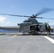 UH-1Y Venom and AH-1Z Viper refuel on HMAS Canberra