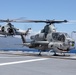 UH-1Y Venom and AH-1Z Viper refuel on HMAS Canberra