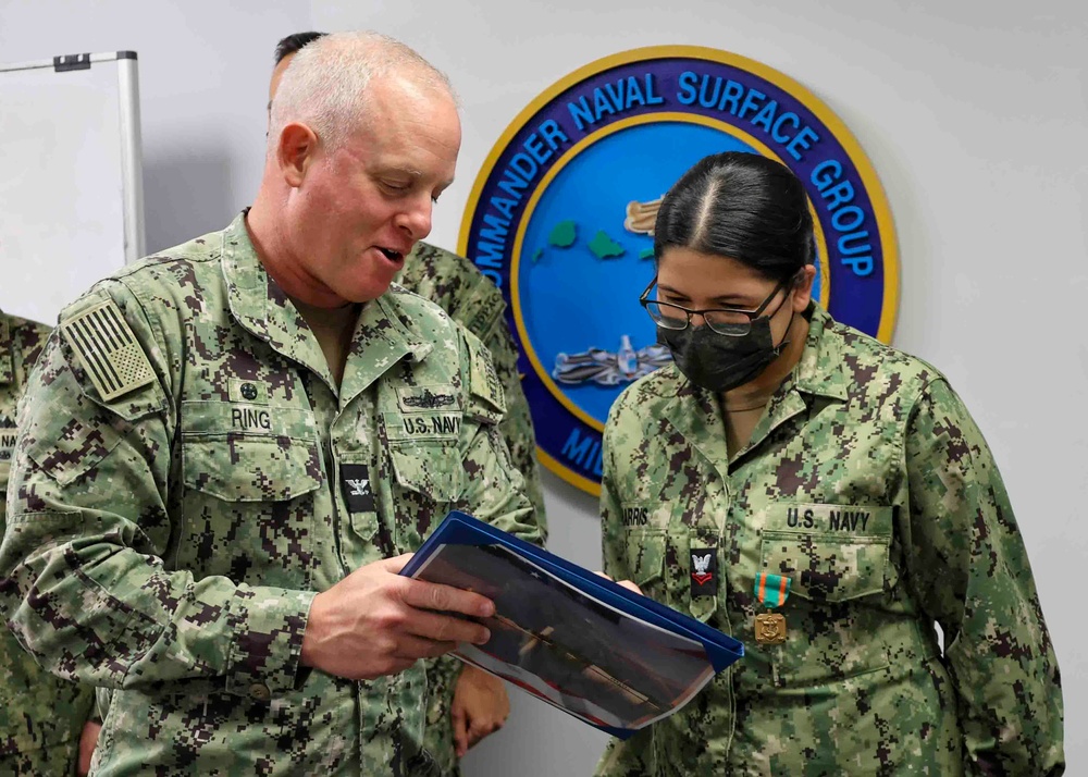 HM2 Harris Receives Navy and Marine Corps Achievement Medal