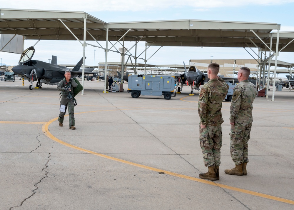 Brig. Gen. Gregory Kreuder Fini Flight