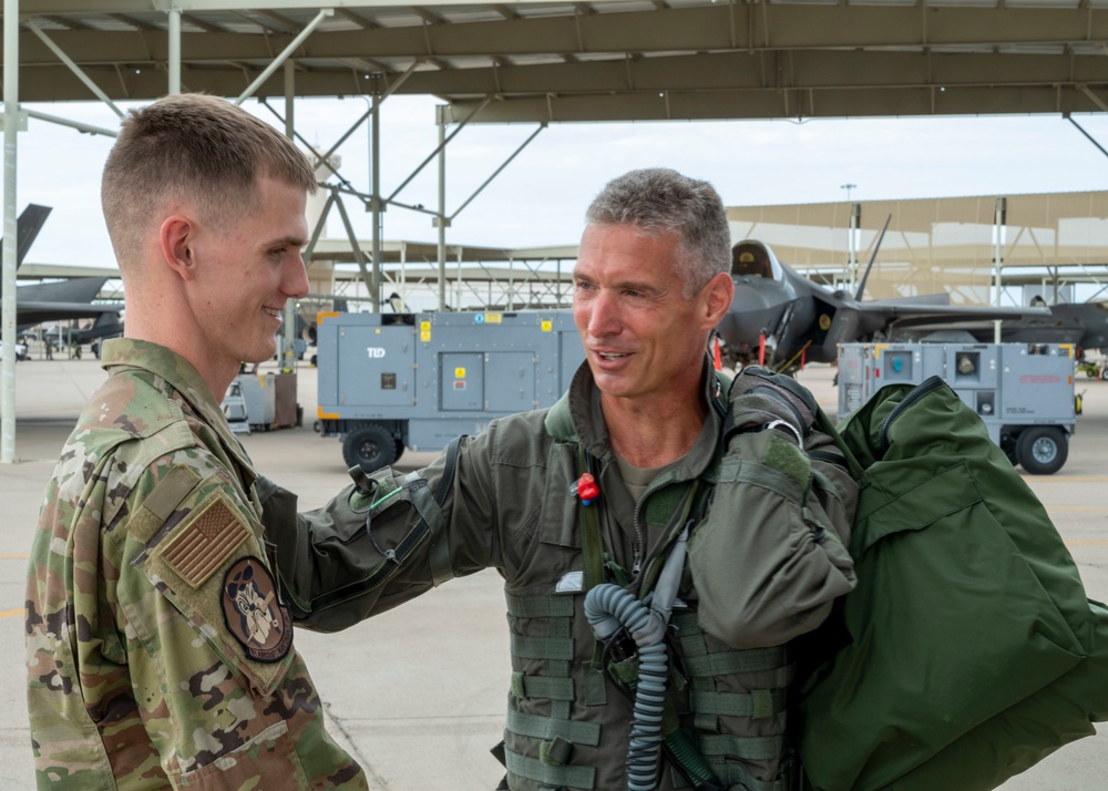 Brig. Gen. Gregory Kreuder Fini Flight