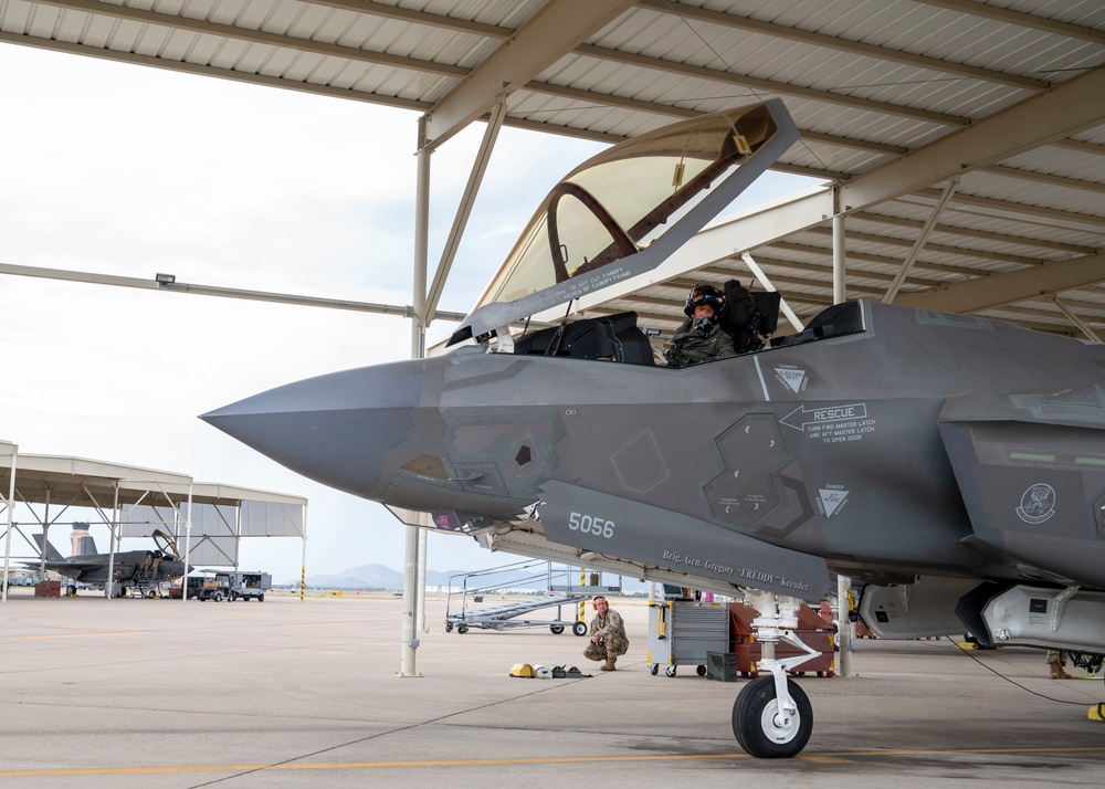 Brig. Gen. Gregory Kreuder Fini Flight