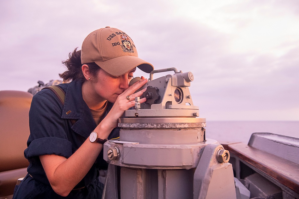 USS Sampson Bridge Watch Standers