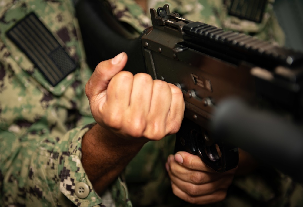 USS Carl Vinson (CVN 70) Sailors Work in Port