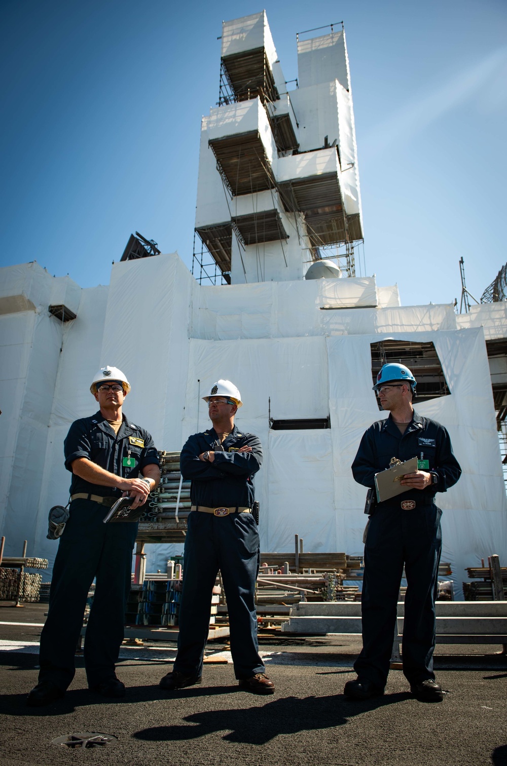 USS Carl Vinson (CVN 70) Sailors Work in Port