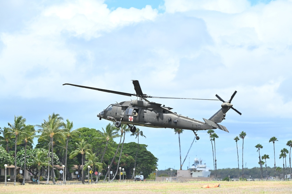 Transporting of Simulated Casualties to HADR Camp