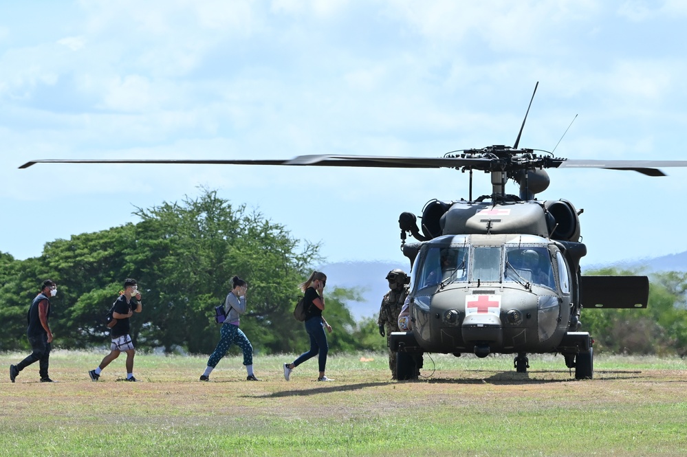Transporting of Simulated Casualties to HADR Camp
