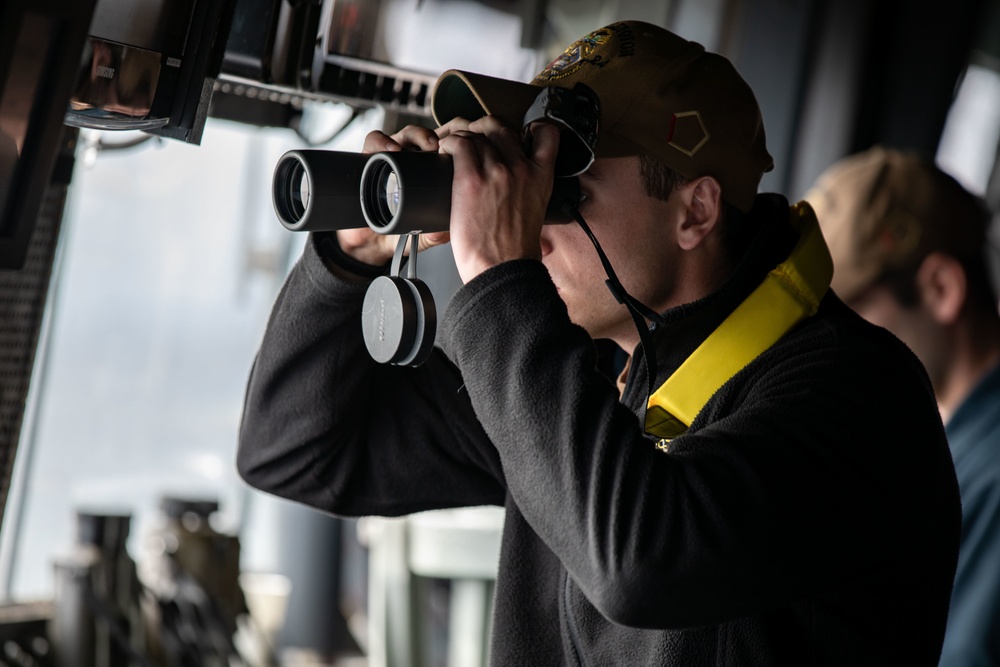 USS Arlington transits Danish Straits