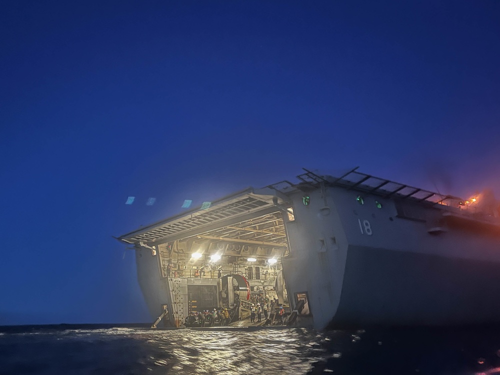 Well Deck Operations aboard USS New Orleans August 1, 2022