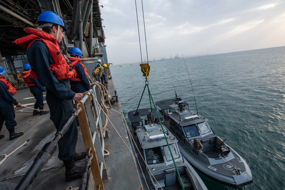 Camp Lemonnier, Port Ops, MSRON-1A and USS Herschel Woody Williams Work Together to Try to Achieve First Time Results