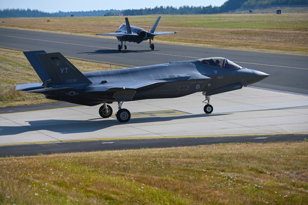 ANG F-35s depart Spangdahlem AB after successful rotation