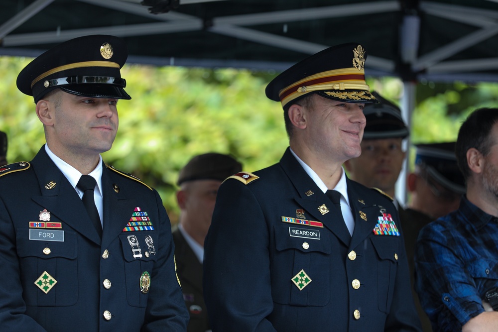 U.S. Soldiers participate in Polish military ceremony