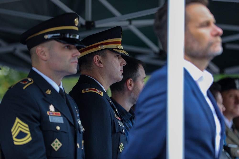 U.S. Soldiers participate in Polish military ceremony