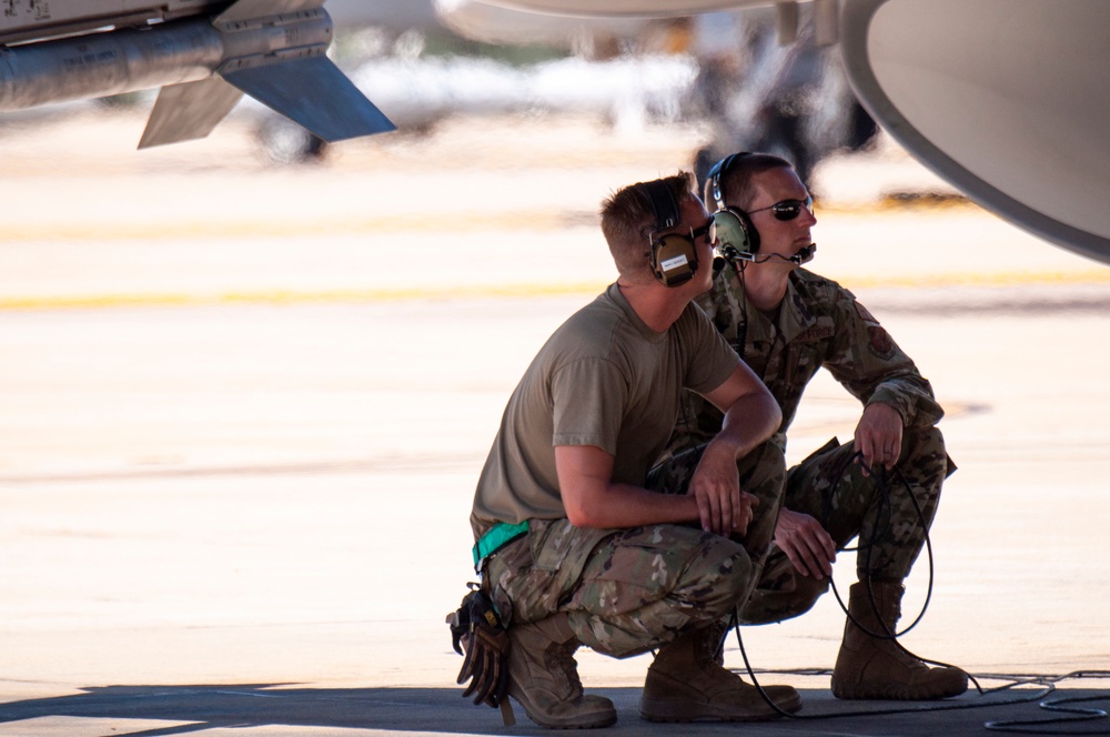 F-16 Fighting Falcons and F-18 Flight Operations