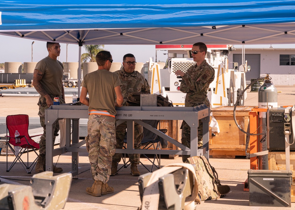 F-16 Fighting Falcons and F-18 Flight Operations
