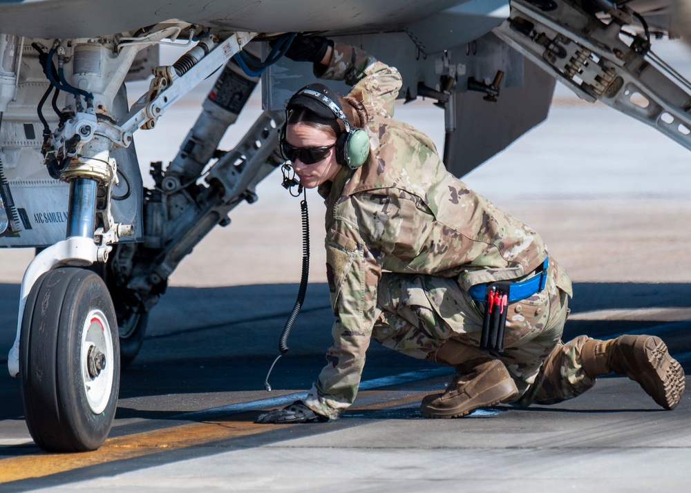 F-16 Fighting Falcons and F-18 Flight Operations