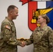 Maj. Gen. Wasmund recognizes SFC Alexsandria Pavlenko