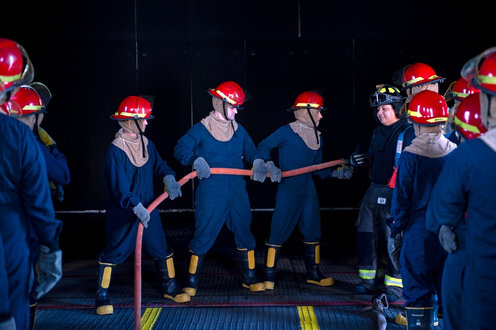 John F. Kennedy Sailors Participate at Farrier Firefighting School