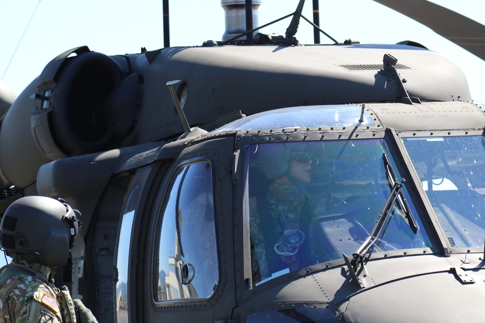 NGB Chief visits FTIG, flies UH-60V