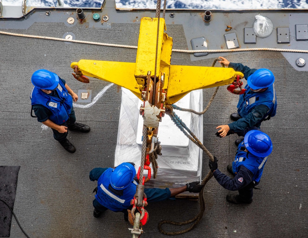 USS Chancellorsville Conducts a Replenishment-at-sea