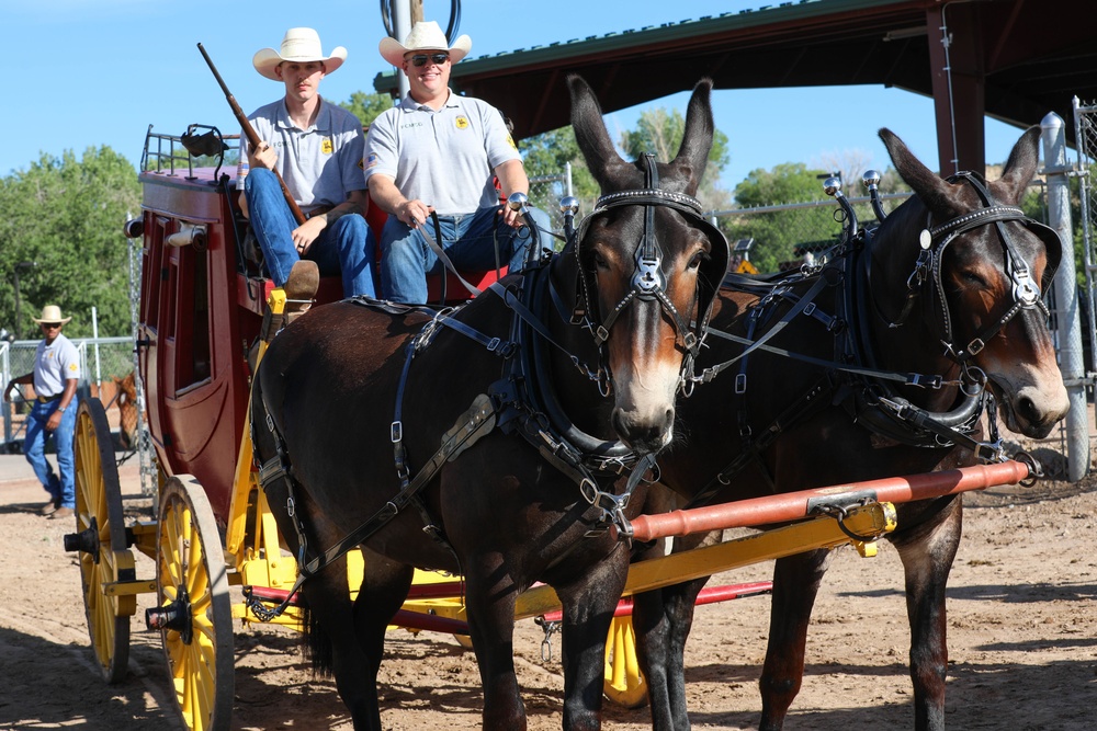 Fort Carson Mounted Color Guard visit the Garfield County Fair 2022