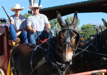 Fort Carson Mounted Color Guard visit the Garfield County Fair 2022