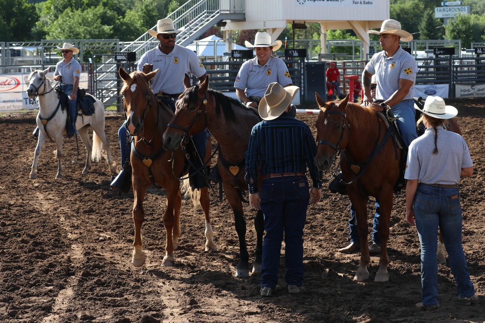 Fort Carson Mounted Color Guard visit the Garfield County Fair 2022