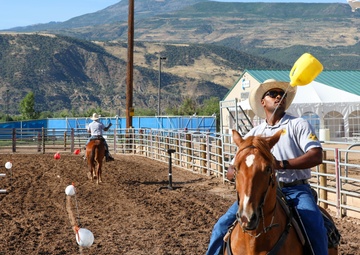 Fort Carson Mounted Color Guard visit the Garfield County Fair 2022