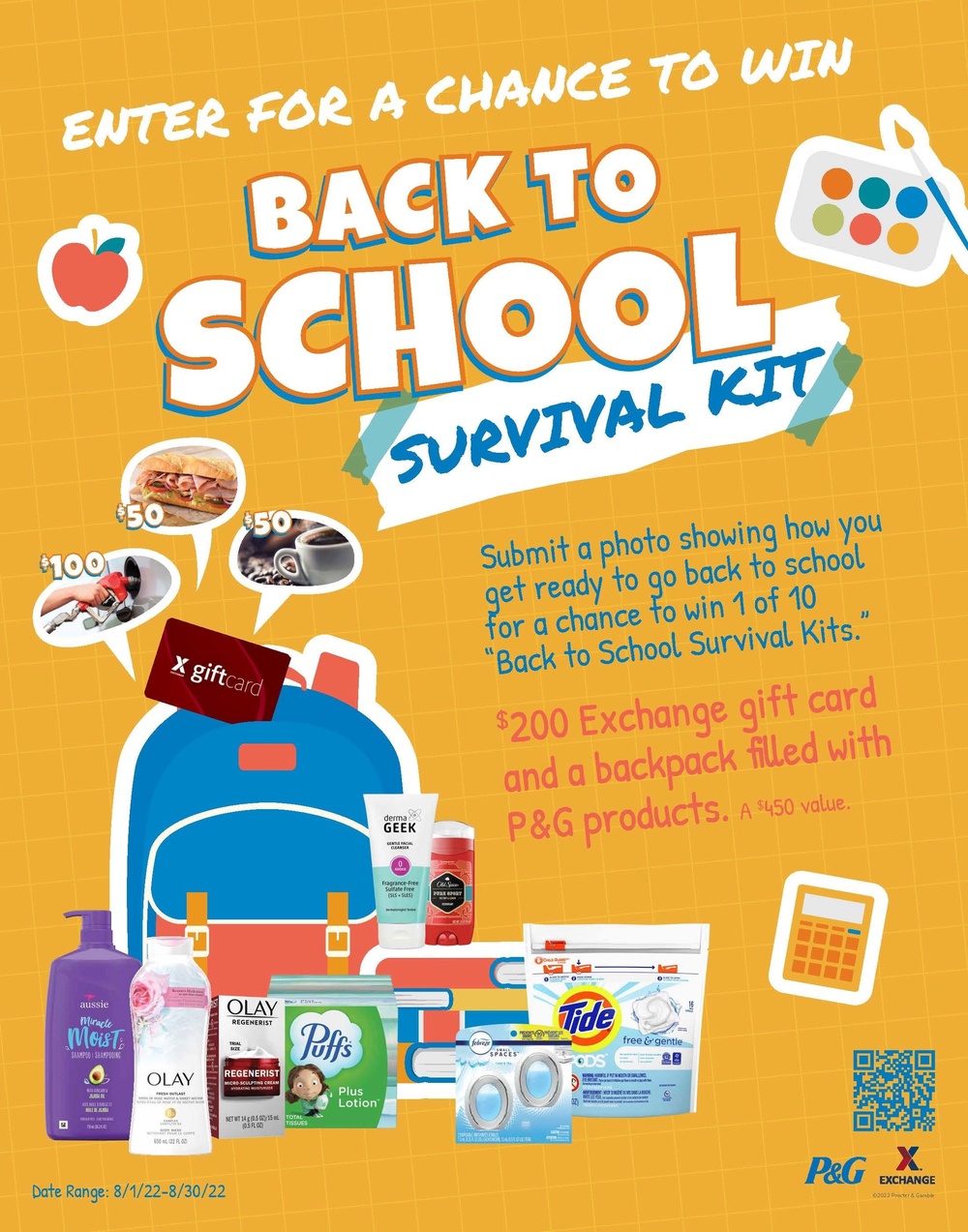 Exchange Gives Military Students Chance to Score $4,500 in Back-To-School Survival Kits