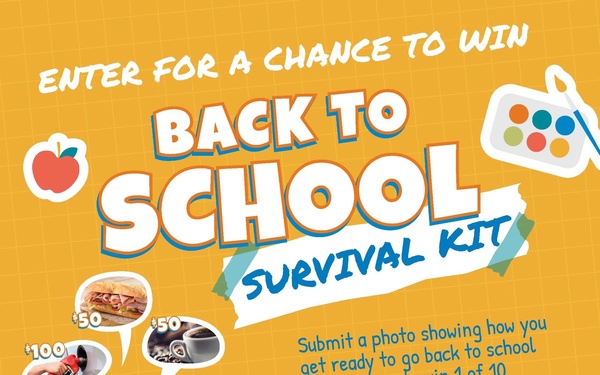 Exchange Gives Military Students Chance to Score $4,500 in Back-To-School Survival Kits