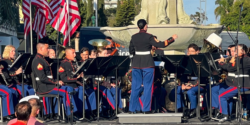 Marine Band San Diego performs in Little Italy