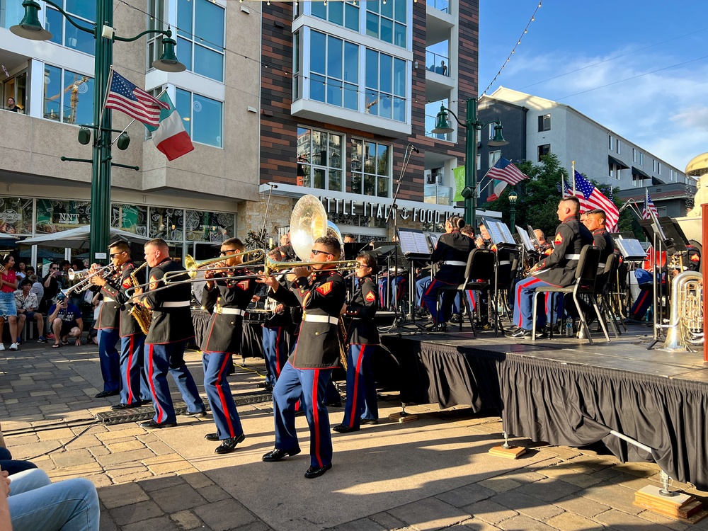 Marine Band San Diego performs in Little Italy