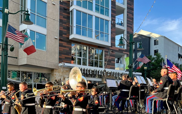 Marine Band San Diego performs in Little Italy