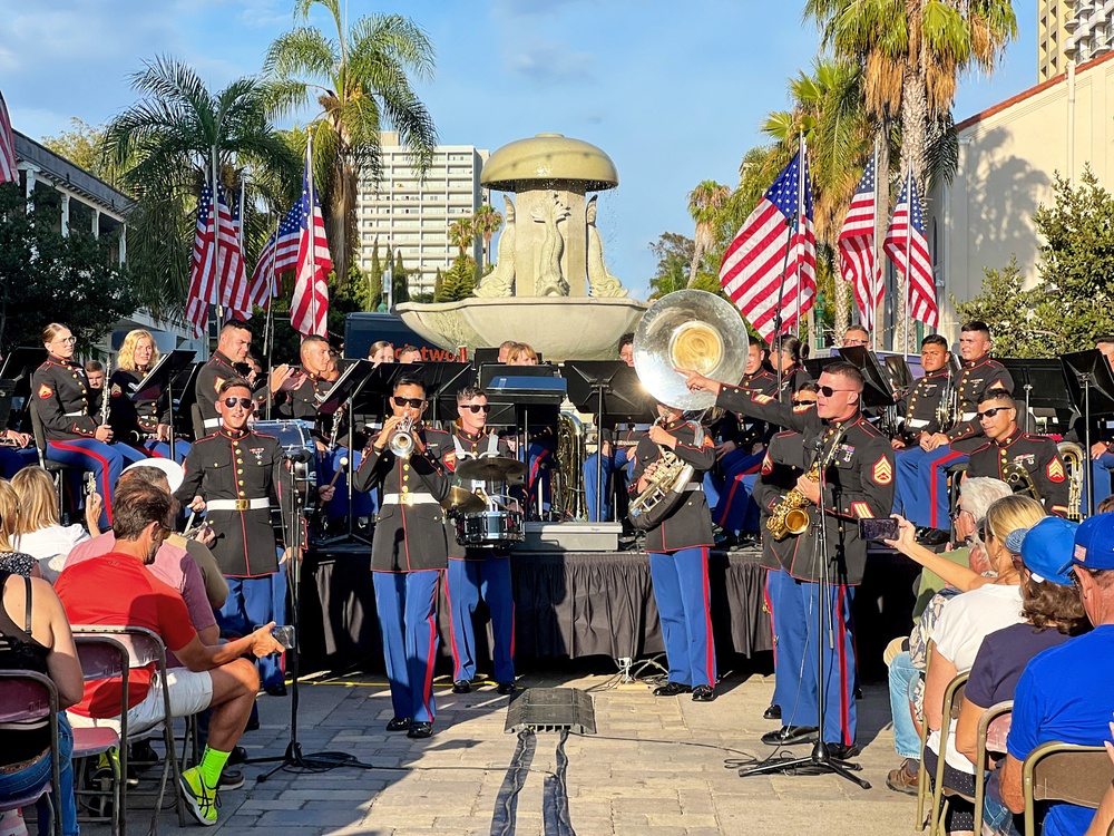 Marine Band San Diego performs in Little Italy