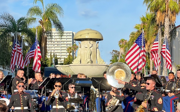 Marine Band San Diego performs in Little Italy