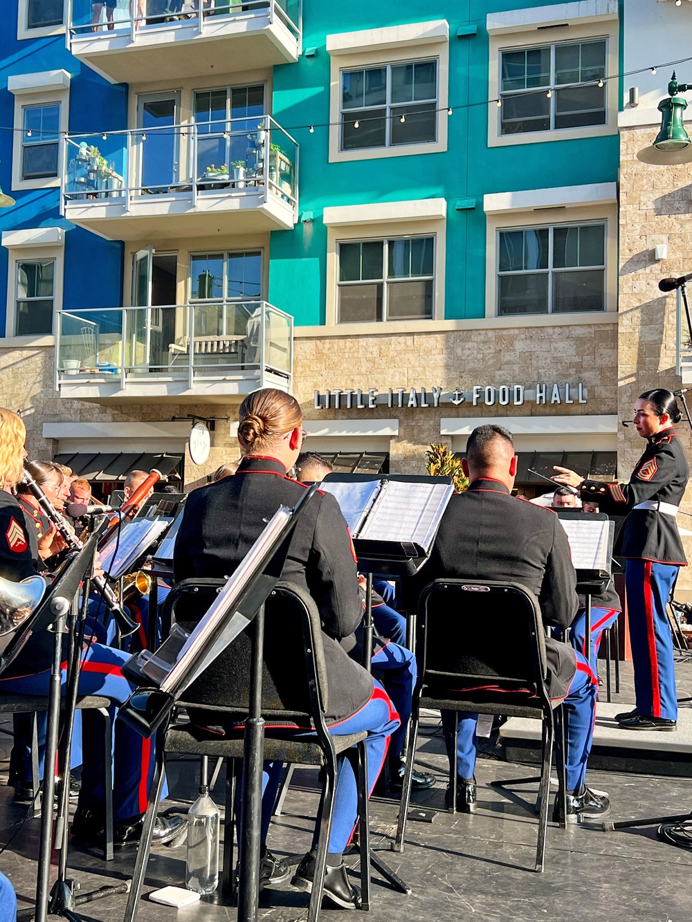 Marine Band San Diego performs in Little Italy