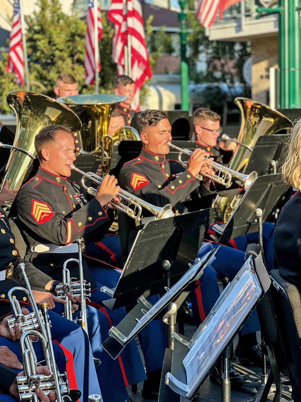 Marine Band San Diego performs in Little Italy