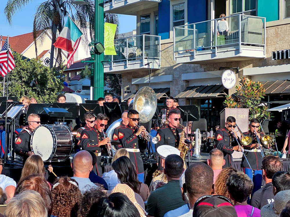 Marine Band San Diego performs in Little Italy