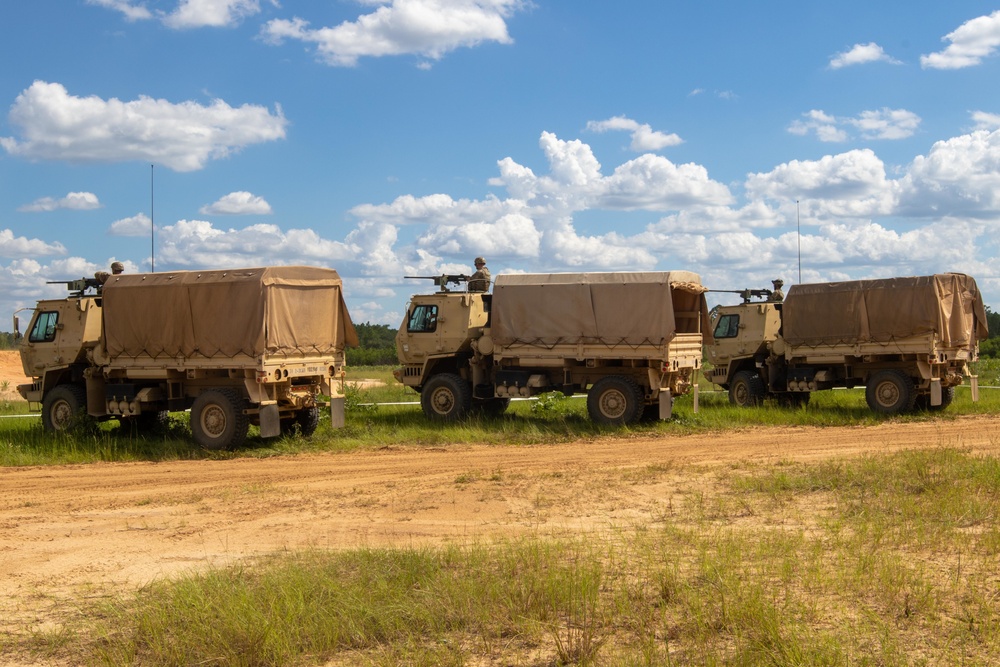 3rd Combat Aviation Brigade Soldiers Conduct Convoy Protection Platform Gunnery Training