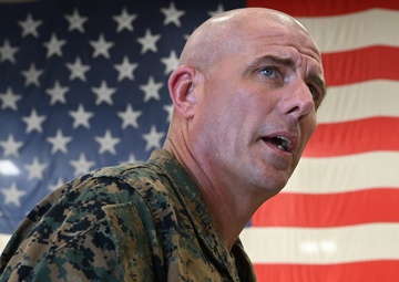 Sergeant Major Howard Kreamer visits Whiteman