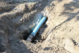 NAS Lemoore Public Works Department repairs water main rupture