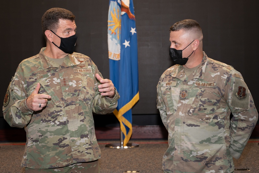 Director of the Air National Gaurd, Lt. Gen. Michael Loh, visits the 116th Air Control Wing