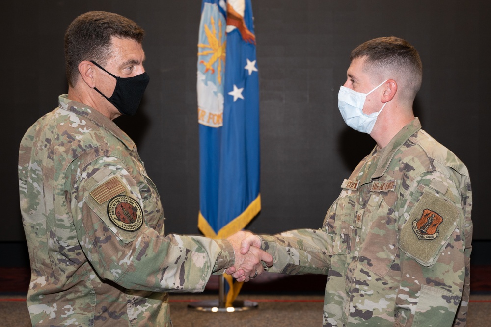 Director of the Air National Gaurd, Lt. Gen. Michael Loh, visits the 116th Air Control Wing