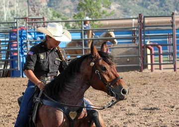 Fort Carson Mounted Color Guard visit the Garfield County Fair 2022