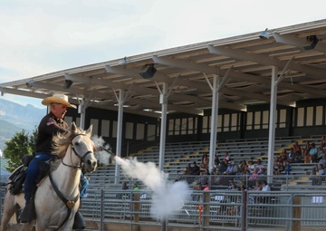 Fort Carson Mounted Color Guard visit the Garfield County Fair 2022