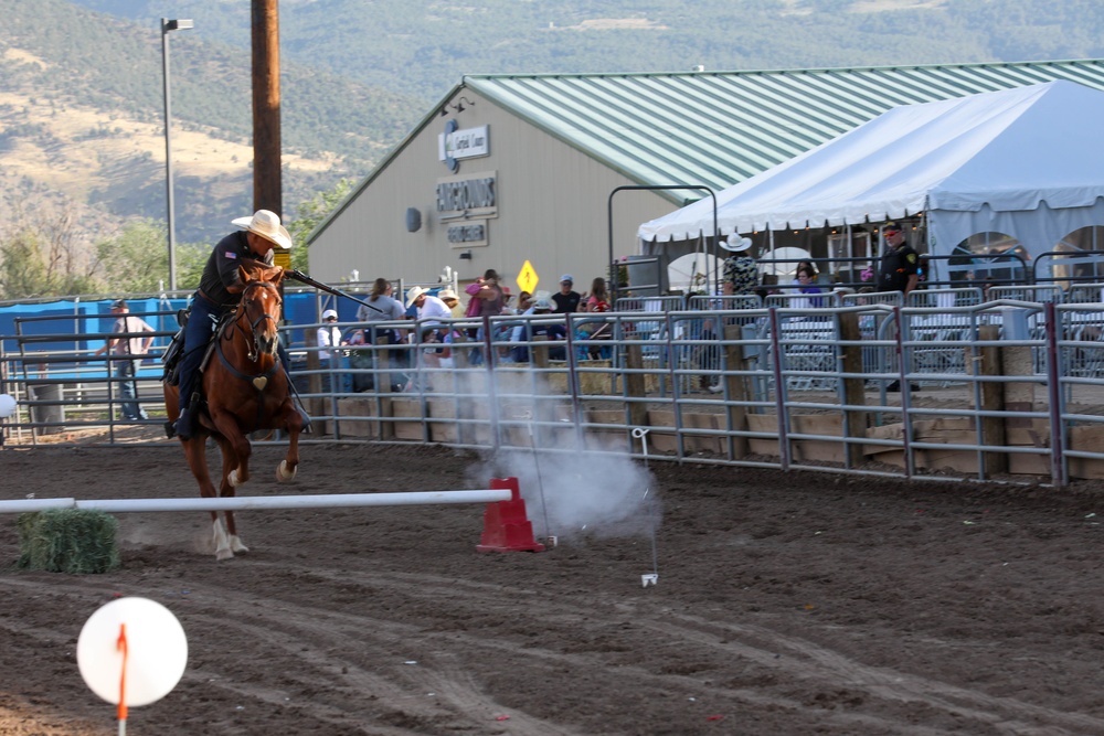 Fort Carson Mounted Color Guard visit the Garfield County Fair 2022