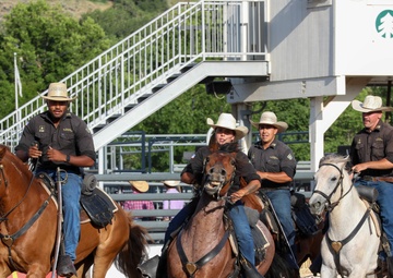 Fort Carson Mounted Color Guard visit the Garfield County Fair 2022