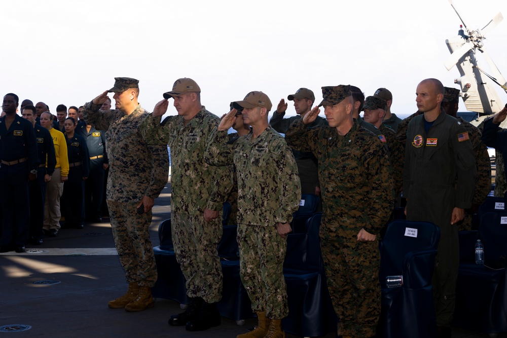 31st MEU Leadership honors the Change of Command of USS Tripoli