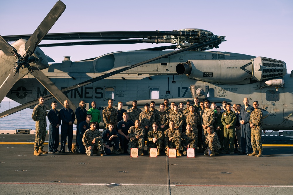 Marines aboard the USS Tripoli begin the next chapter in their career
