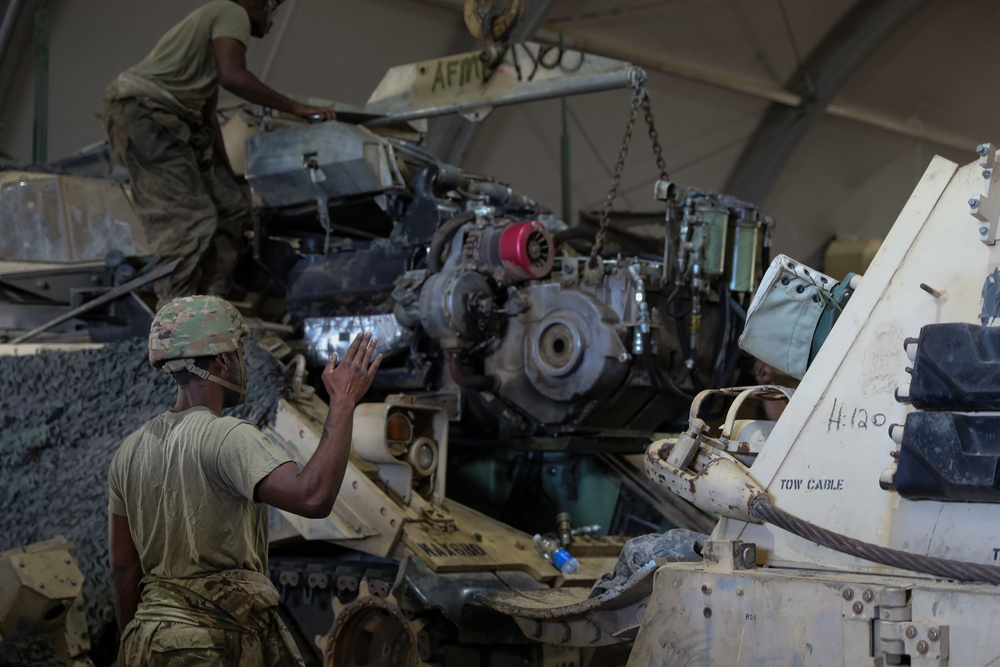 4-10 Cav, 588th BEB conduct annual maintenance at Trzebień